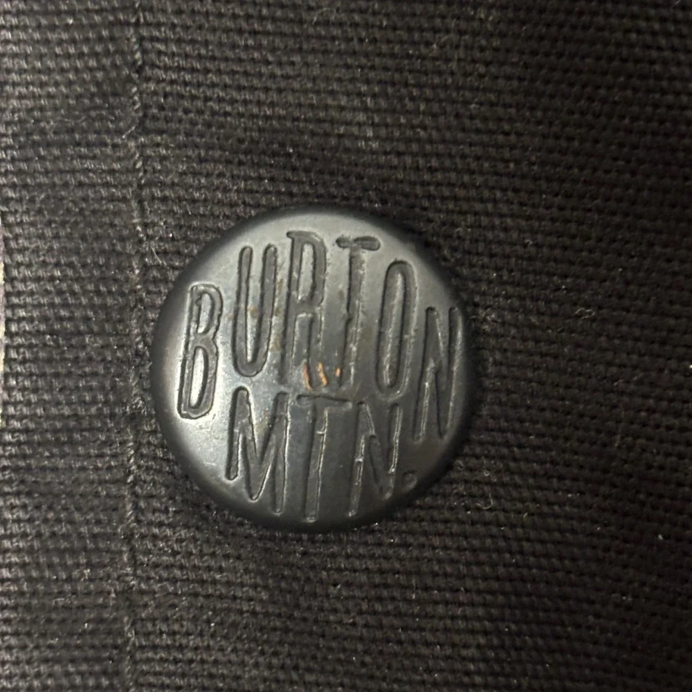 Burton‎ Durable Goods Mens S Black Hooded Parka Jacket Canvas Quilted Lining